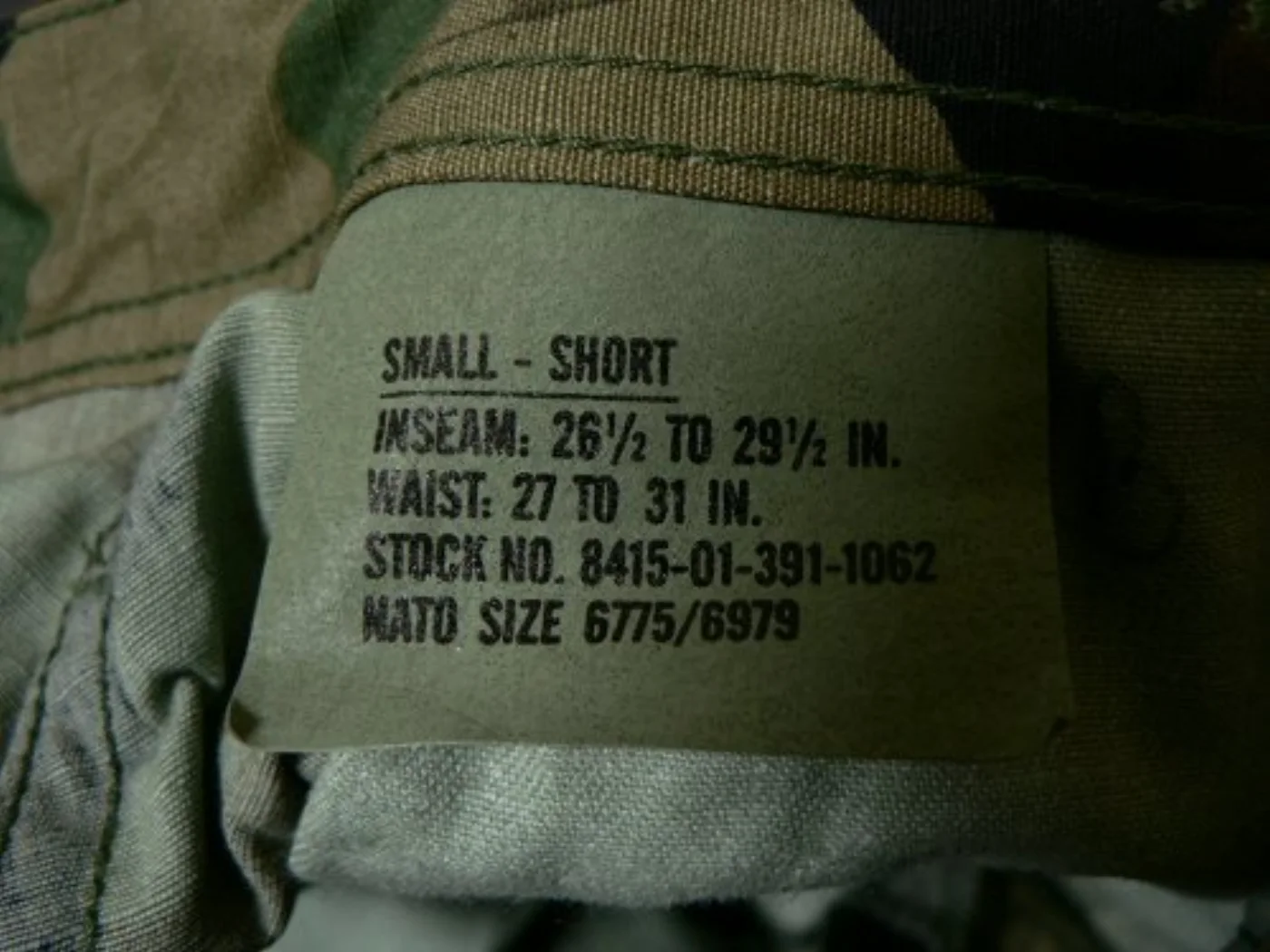 ミリタリーショップ 南国百貨店.COM|沖縄 迷彩パンツ S-S 新品タグ付き [Z-540] - 米軍放出品・RIP- 記録写真5