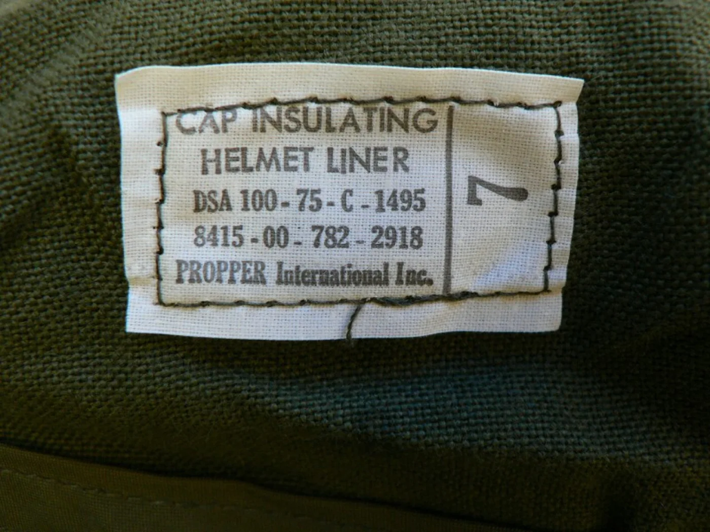 ミリタリーショップ 南国百貨店.COM|沖縄 CAP COLD WEATHER INSULATING HELMET LI 記録写真8