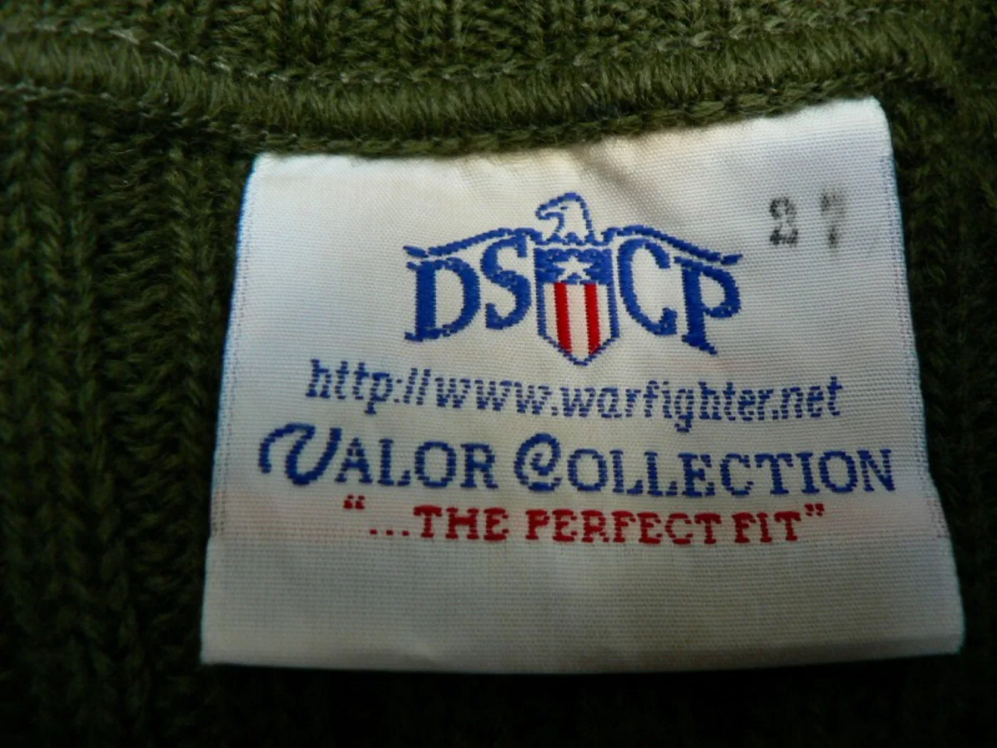 ミリタリーショップ 南国百貨店.COM|沖縄 米軍官給品 ミリタリーセーター 新品 OD 38 WOOL100% [G- 記録写真2