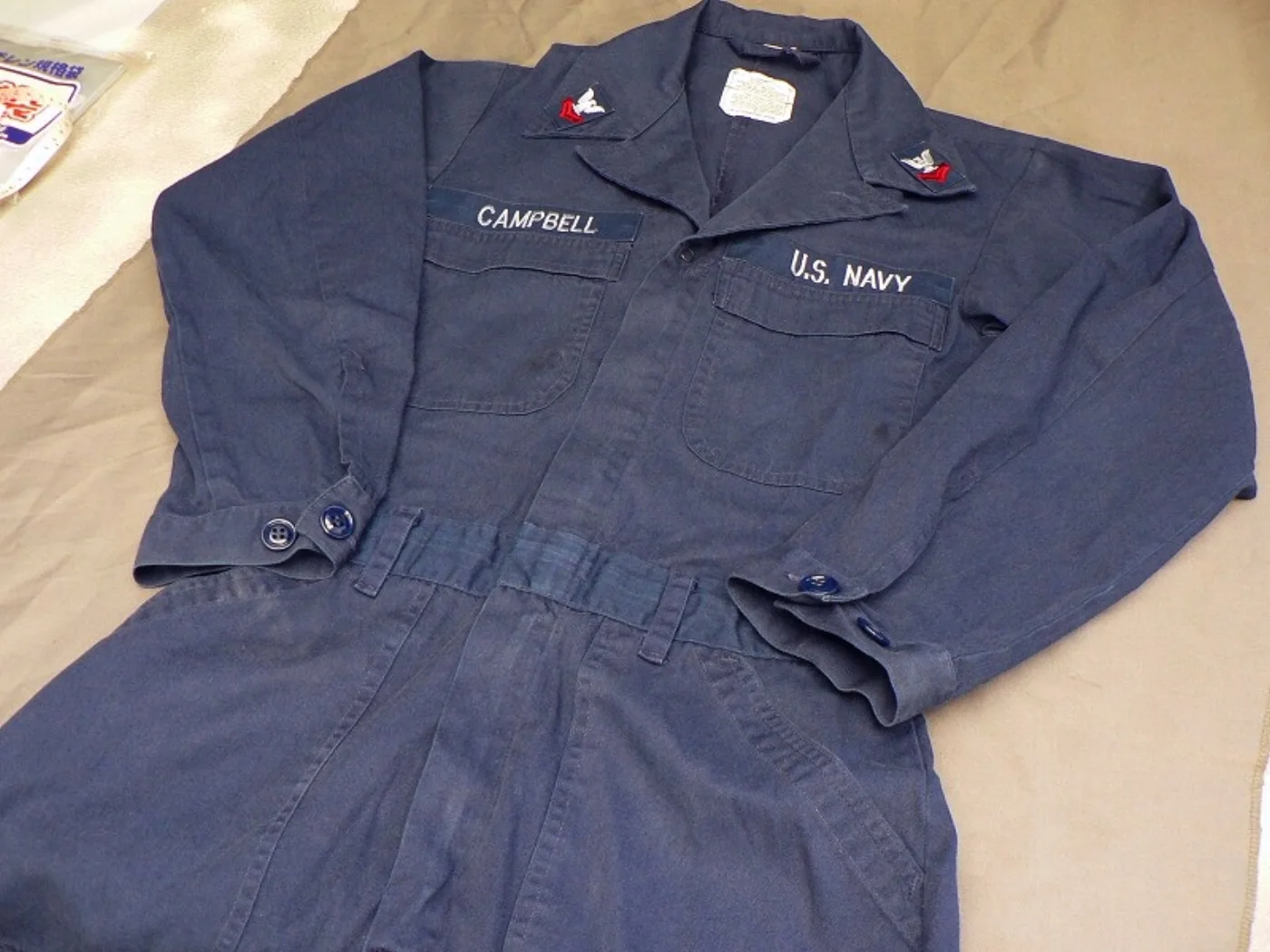 ミリタリーショップ 南国百貨店.COM|沖縄 U.S.NAVY ミリタリーつなぎ COVERALL UTILITY 34 記録写真4
