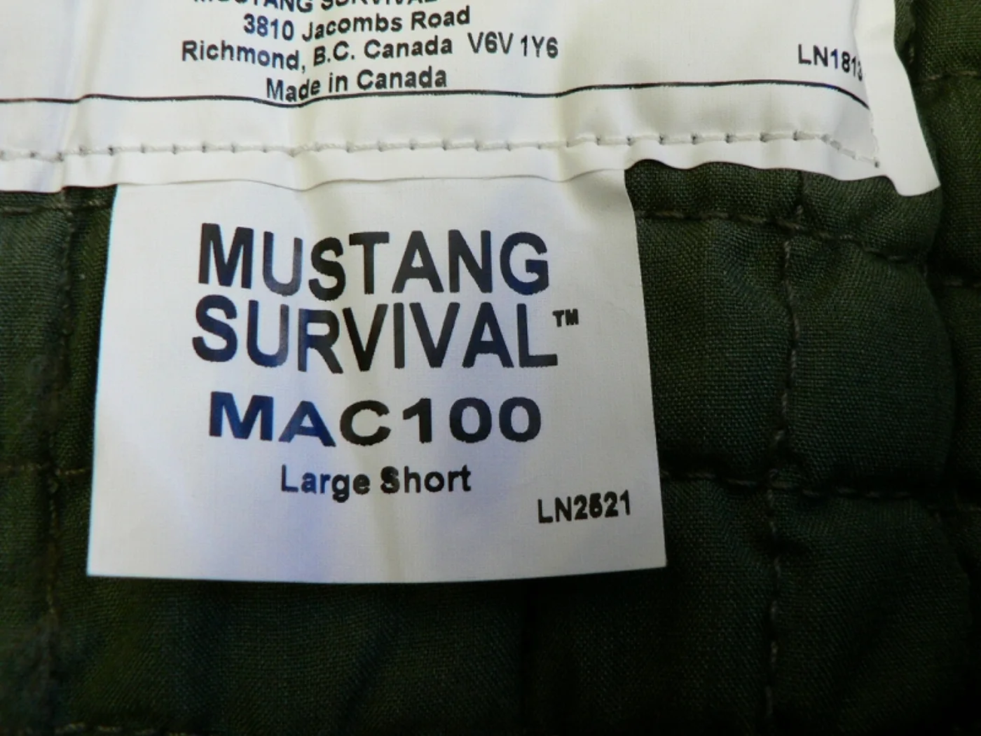 ミリタリーショップ 南国百貨店.COM|沖縄 軍やレスキュー隊使用のサバイバルスーツ MAC-100 定価34万円 [Z 記録写真4