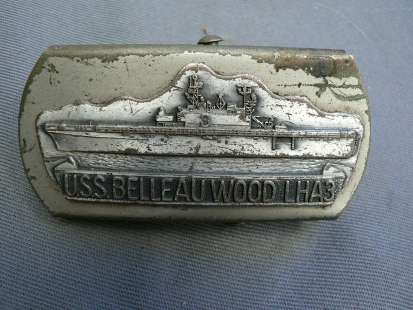 ミリタリーショップ 南国百貨店.COM|沖縄 古いバックル U.S.S.BELLEAU WOOD LHA3 [Z E-9 記録写真3