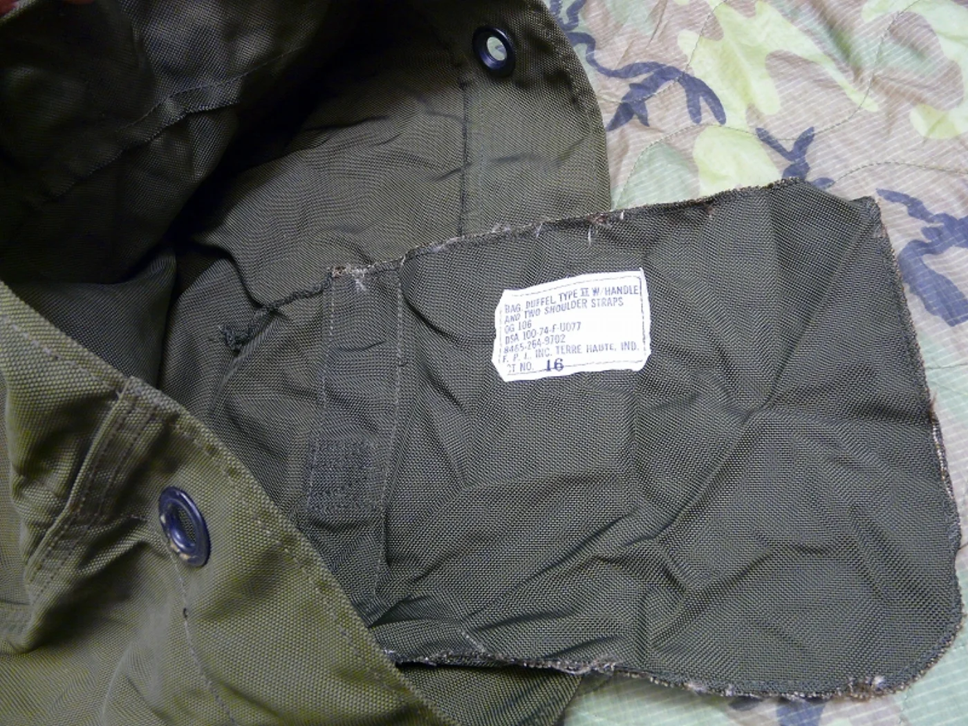 ミリタリーショップ 南国百貨店.COM|沖縄 BAG DUFFEL TYPE II W/HANDLE DSA100-74 記録写真8