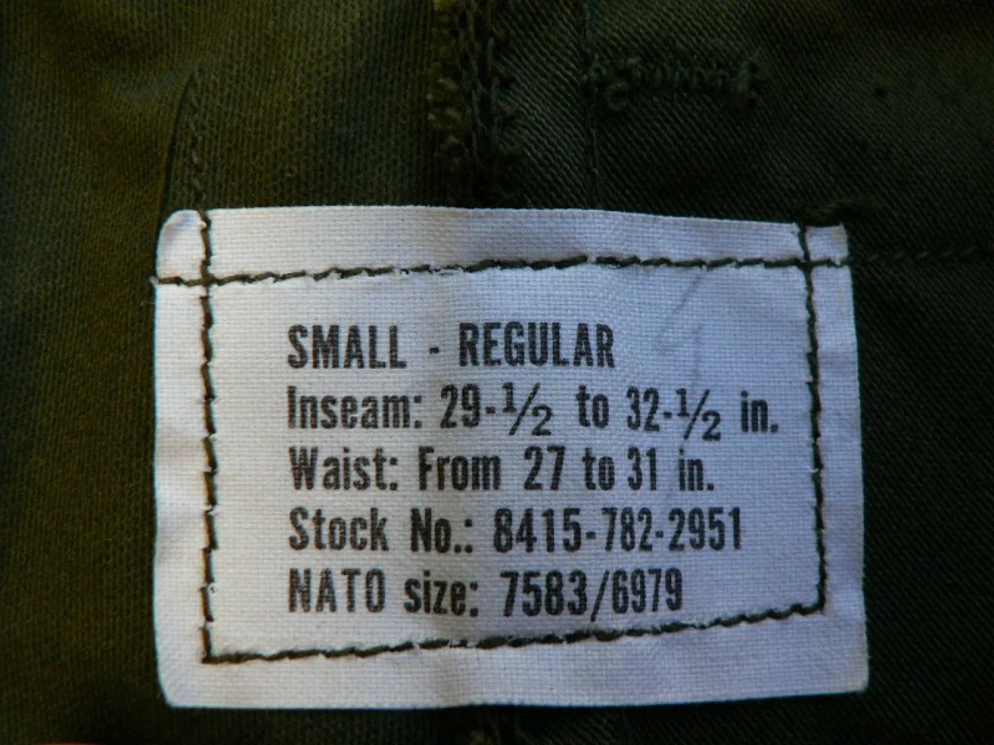 ミリタリーショップ 南国百貨店.COM|沖縄 M65 カーゴパンツ S-R デッドストック [G-742] - M65 記録写真2