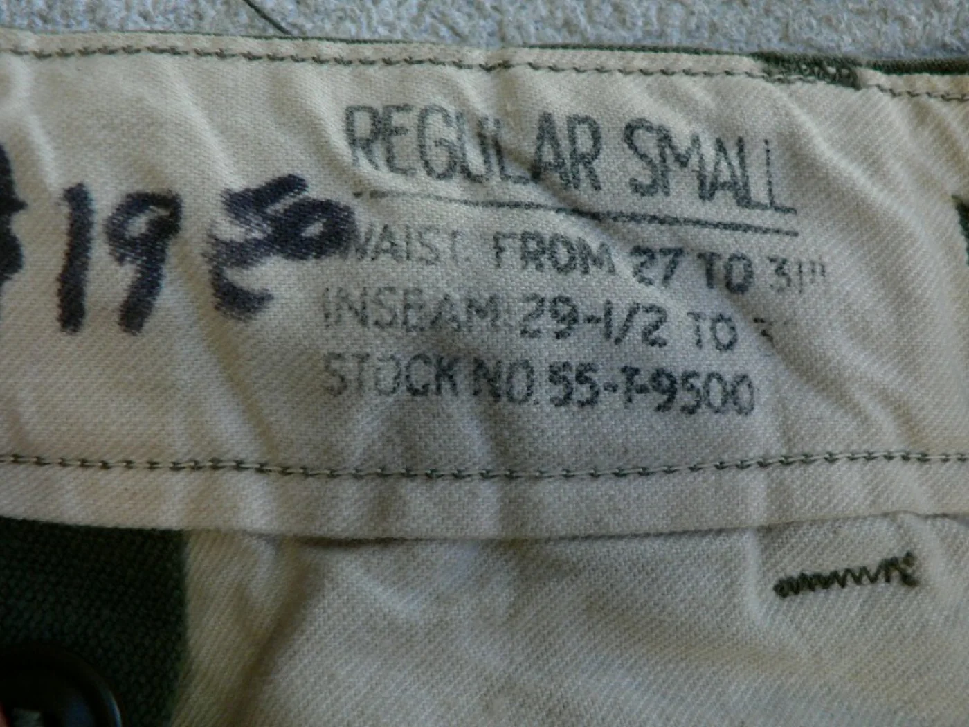 ミリタリーショップ 南国百貨店.COM|沖縄 M-1951 パンツ [G-743] - M-1951 パンツS-R極上品 記録写真2