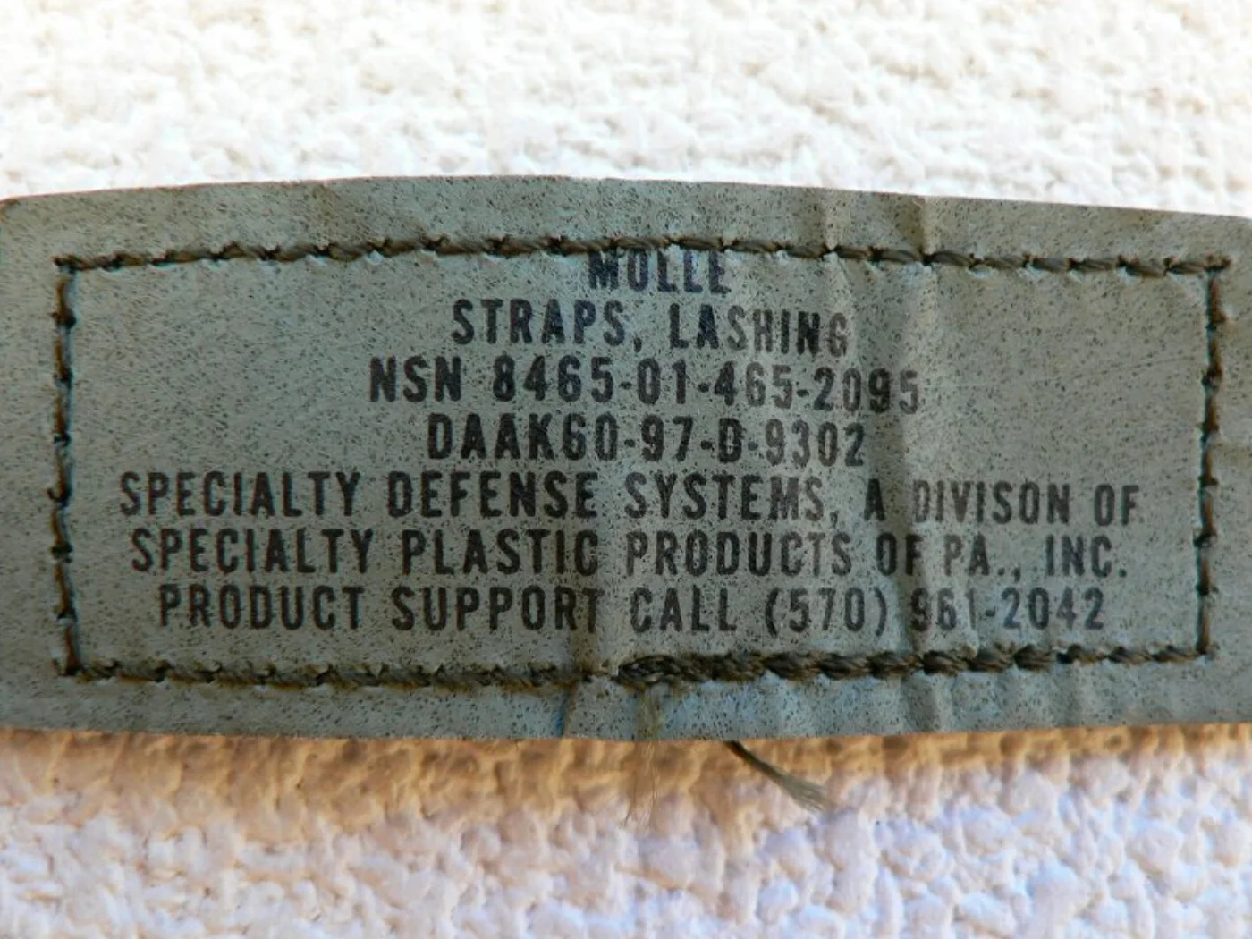 ミリタリーショップ 南国百貨店.COM|沖縄 MOLLE STRAPS LASHING 1.5 x 170cm １本 [ 記録写真4
