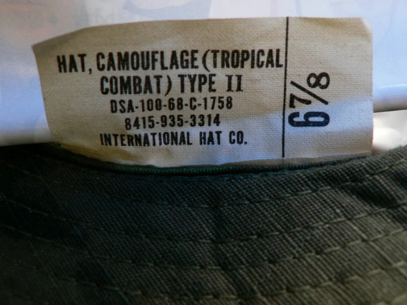 ミリタリーショップ 南国百貨店.COM|沖縄 HAT CAMOUFLAGE TROPICAL COMBAT 6(7/8) 記録写真3
