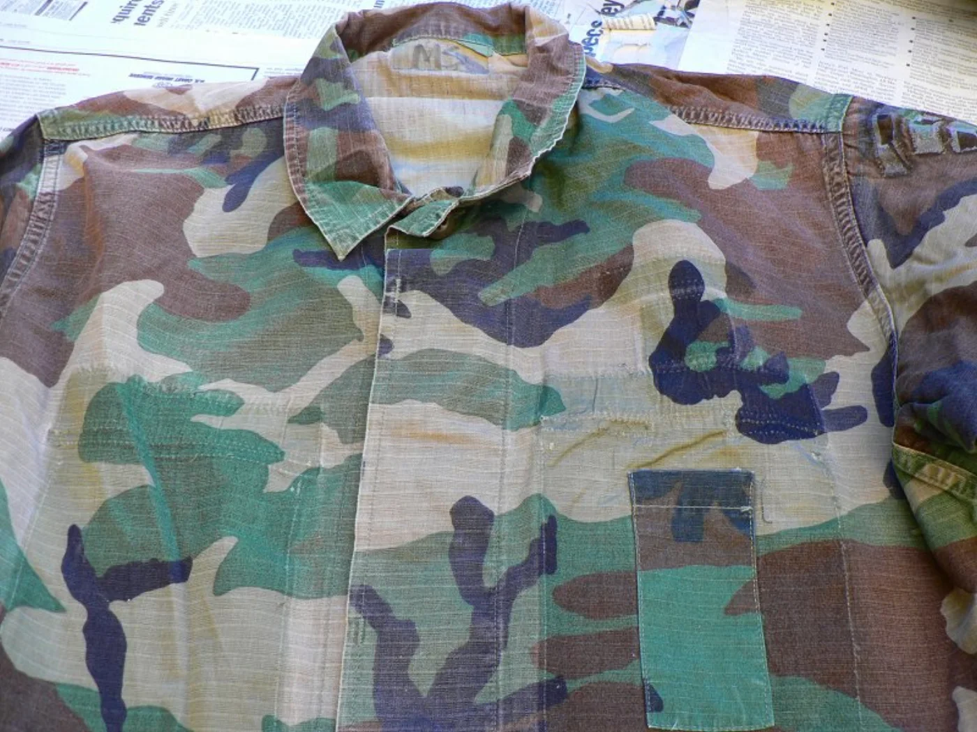 ミリタリーショップ 南国百貨店.COM|沖縄 カモフラージュ ウッドランド ジャケット 迷彩服 M-S [Z-680] 記録写真3