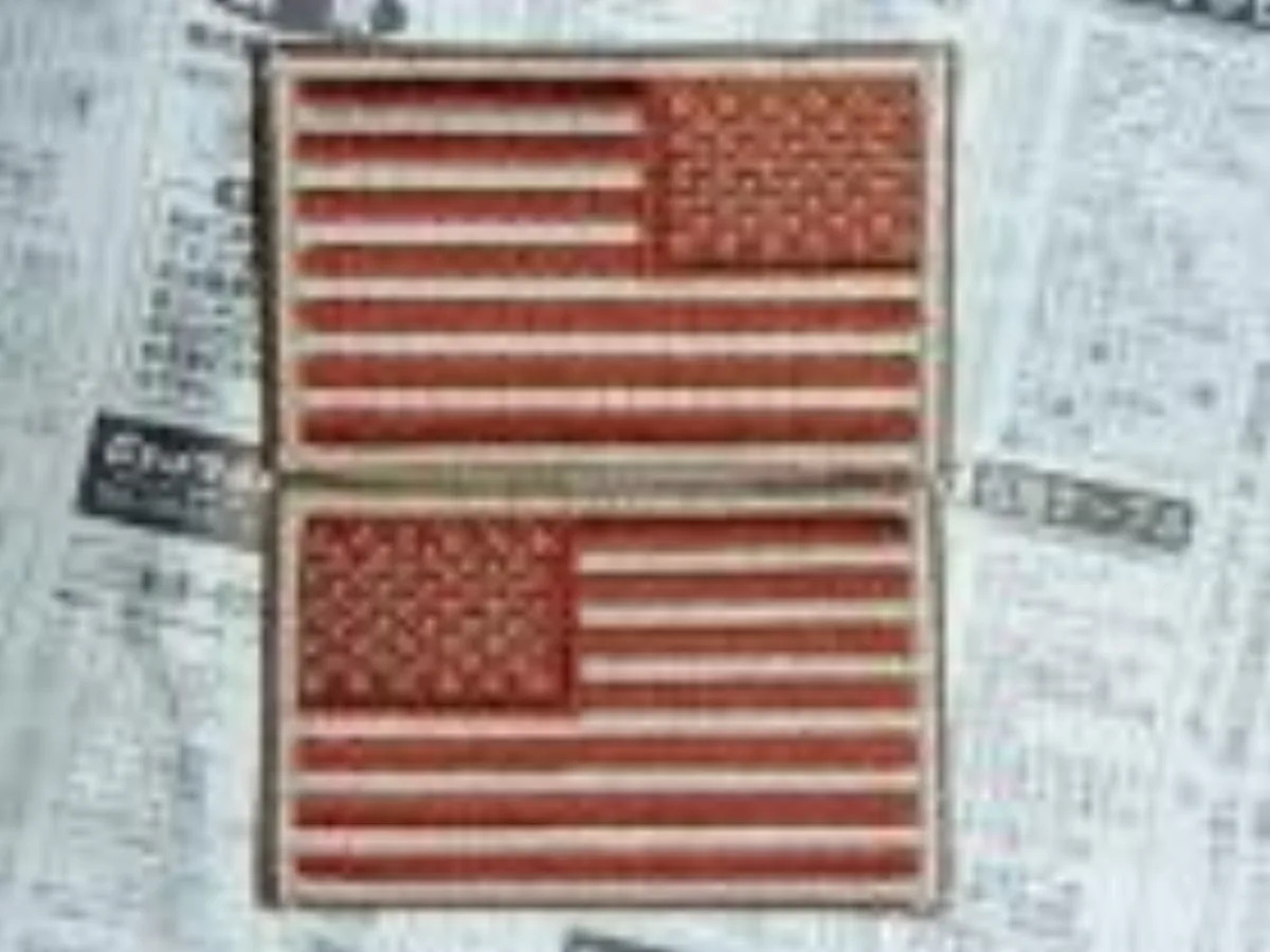 ミリタリーショップ 南国百貨店.COM|沖縄 U.S. 星条旗 正逆セット デザート（ブラウン） [U.S. 星条旗 正 記録写真1