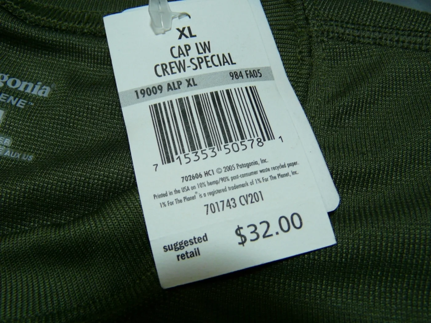 ミリタリーショップ 南国百貨店.COM|沖縄 patagonia製 長袖Tシャツ XL 新品 [Q-273] - pat 記録写真6