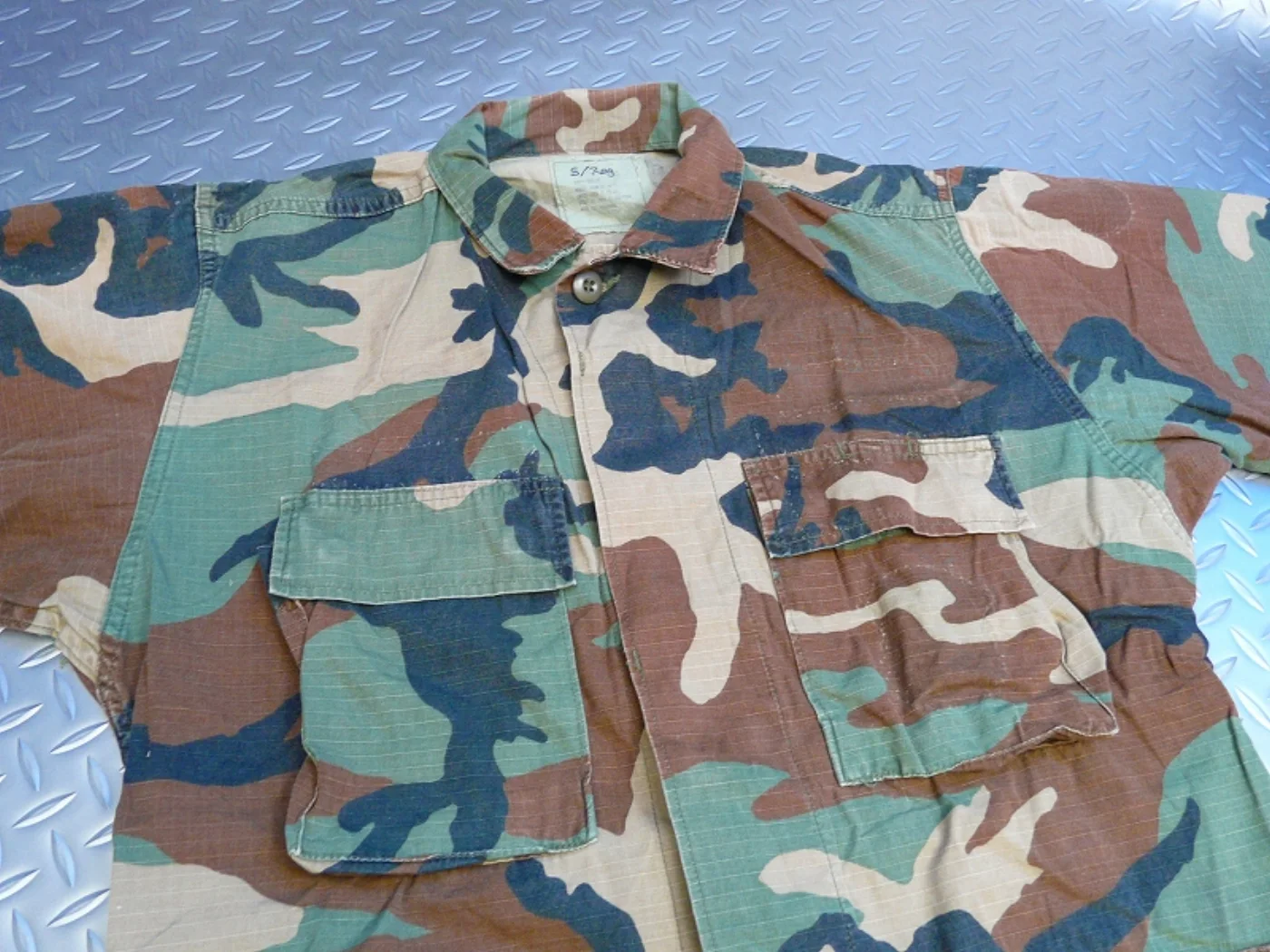 ミリタリーショップ 南国百貨店.COM|沖縄 BDU ジャケット ウッドランド Rip-Stop S-R [Z-1255 記録写真4