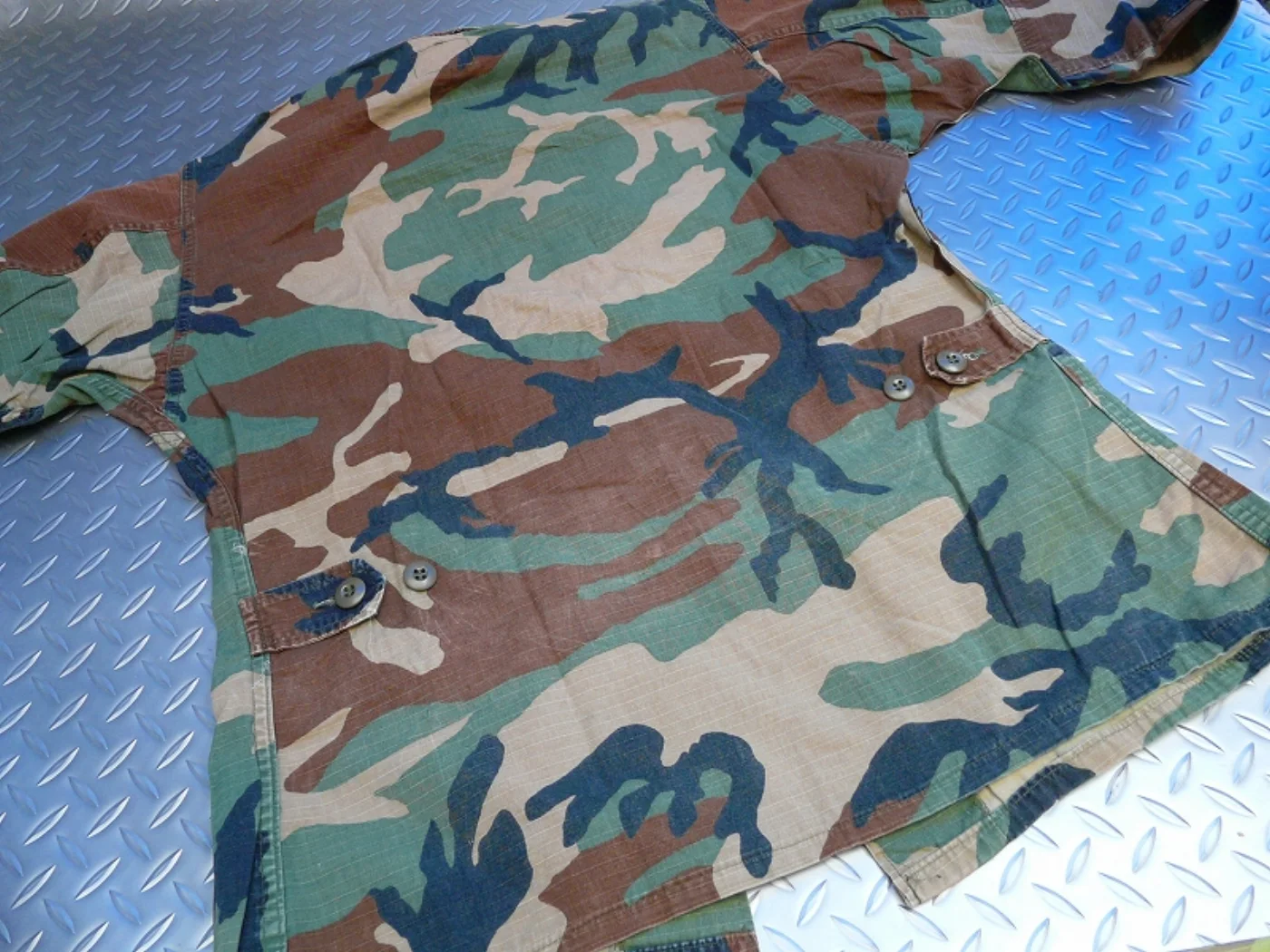 ミリタリーショップ 南国百貨店.COM|沖縄 BDU ジャケット ウッドランド Rip-Stop S-R [Z-1255 記録写真5