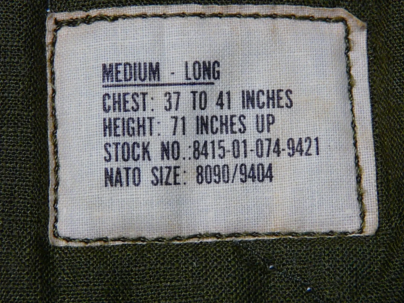 ミリタリーショップ 南国百貨店.COM|沖縄 CVC JACKET タンカースジャケット M-L デッドストック品 [Z 記録写真5