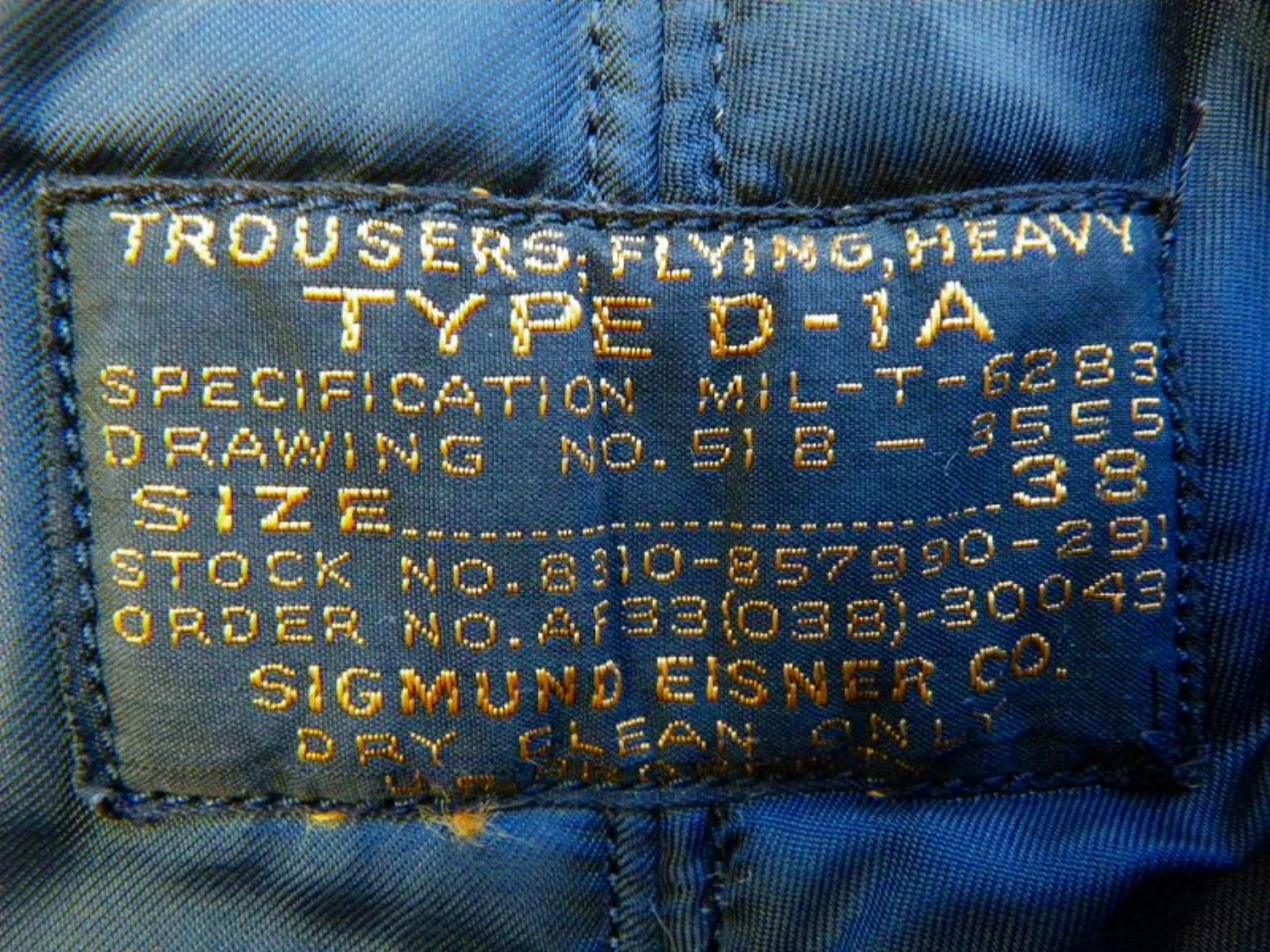 ミリタリーショップ 南国百貨店.COM|沖縄 激レア発見！TROUSERS FLYING HEAVY TYPE D-1A 記録写真3