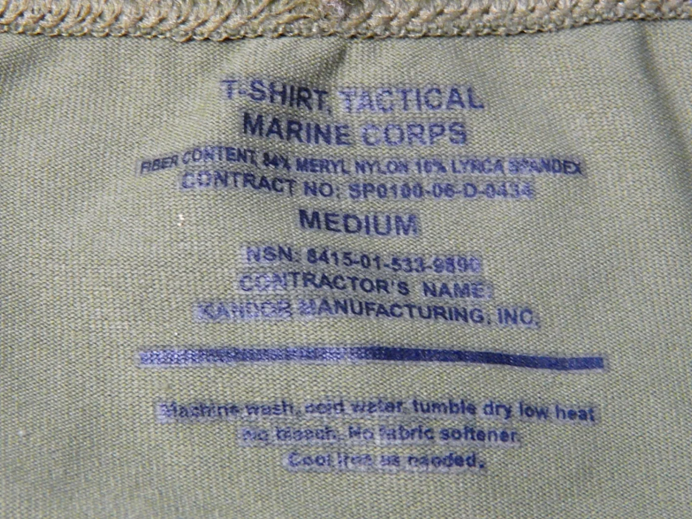 ミリタリーショップ 南国百貨店.COM|沖縄 USMC 官給品 タクティカルTシャツ -M- SPO100-06 [G- 記録写真5