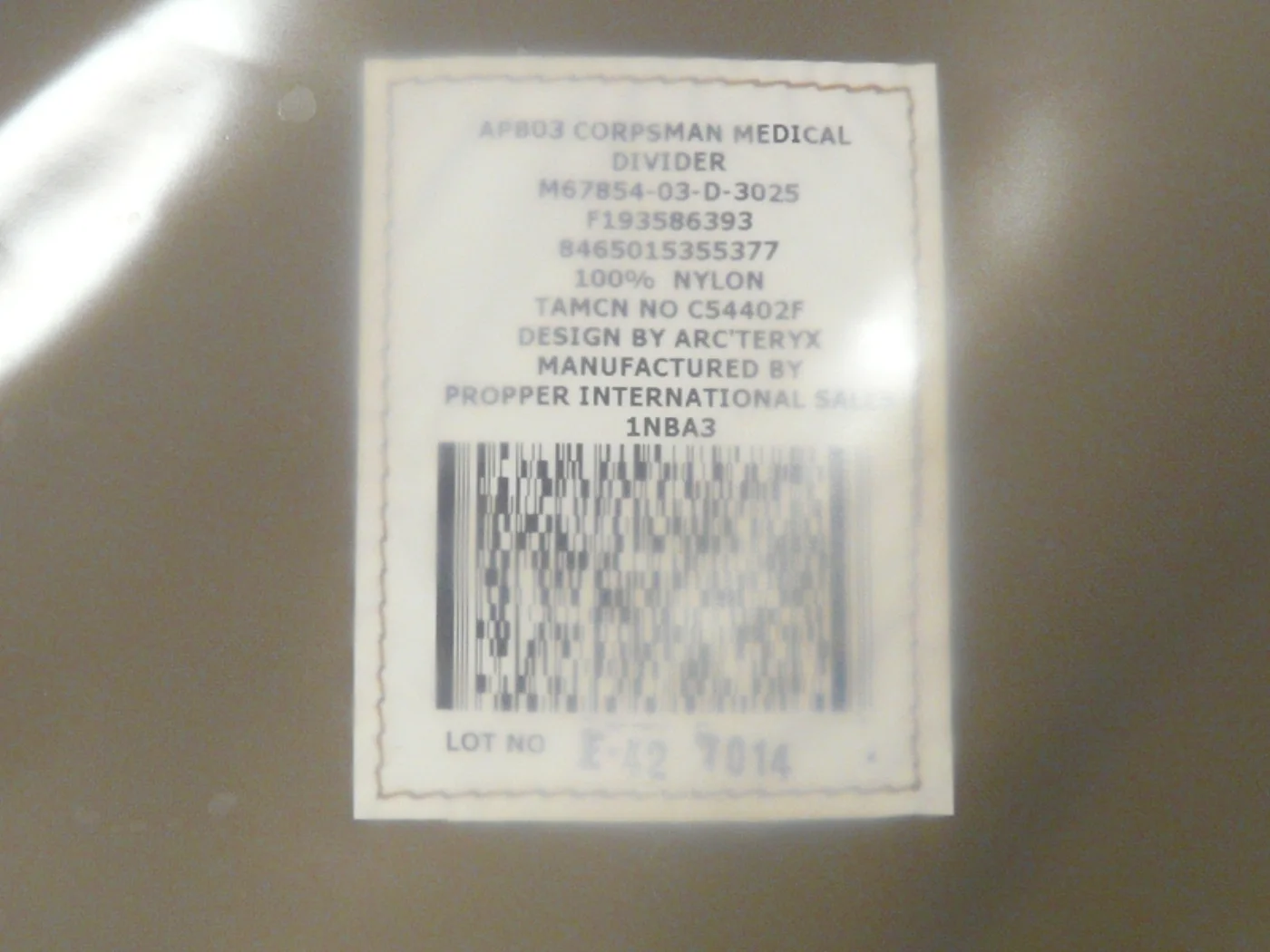 ミリタリーショップ 南国百貨店.COM|沖縄 APB03 CORPSMAN MEDICAL DIVIDER [Q-461 記録写真4