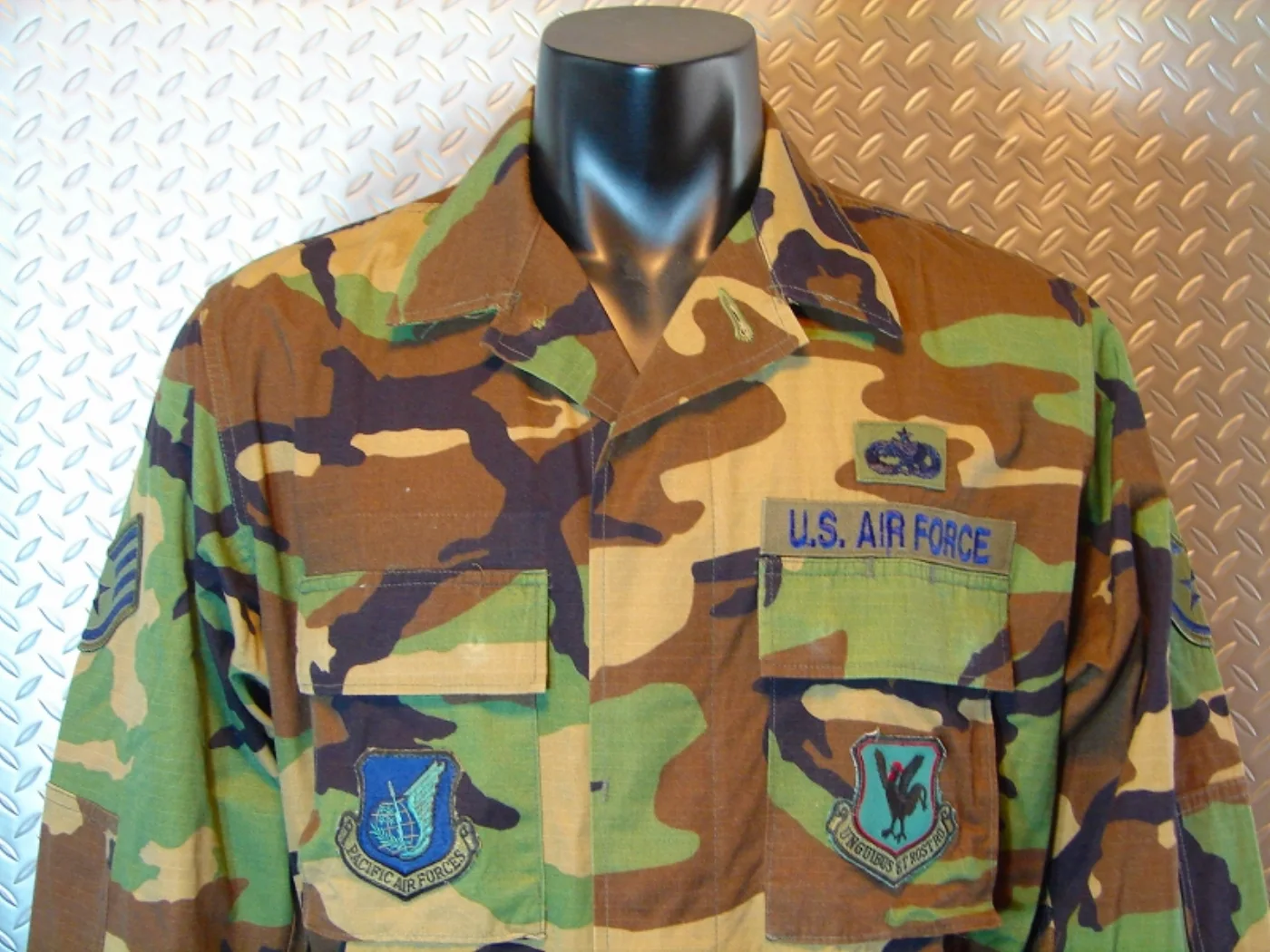 ミリタリーショップ 南国百貨店.COM|沖縄 迷彩服 ジャケット M-R 階級章パッチ付き Rip－Stop [FK-2 記録写真2