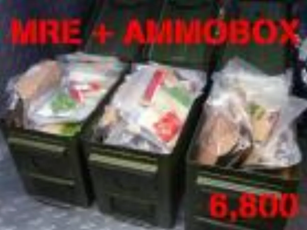 ミリタリーショップ 南国百貨店.COM|沖縄 米軍非常食セット MRE+AMMOBOX(M) [AMMOBOX + MR 記録写真1