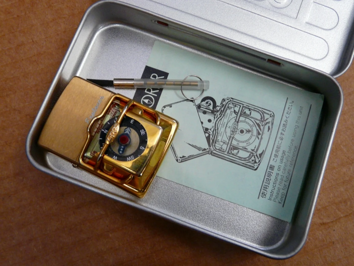 ミリタリーショップ 南国百貨店.COM|沖縄 Zippo EXPLORER コンパス付き アルミケース入り [ZZ D- 記録写真5