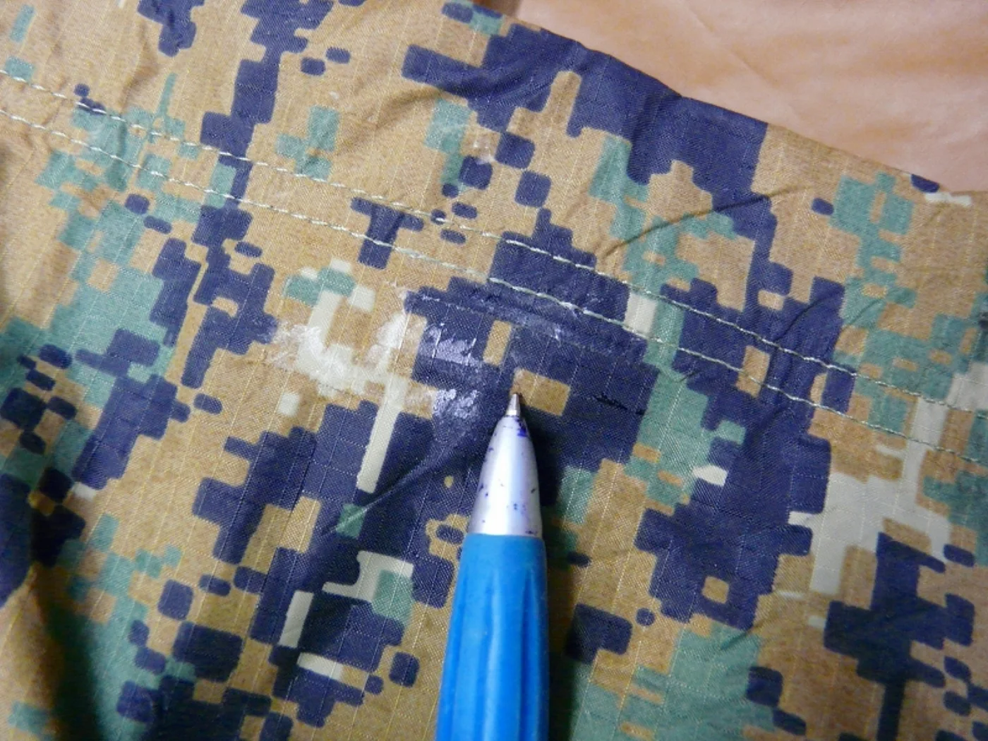 ミリタリーショップ 南国百貨店.COM|沖縄 USMC マーパットタープ リバーシブル 補修品（ポンチョ付き） [ZZ 記録写真5