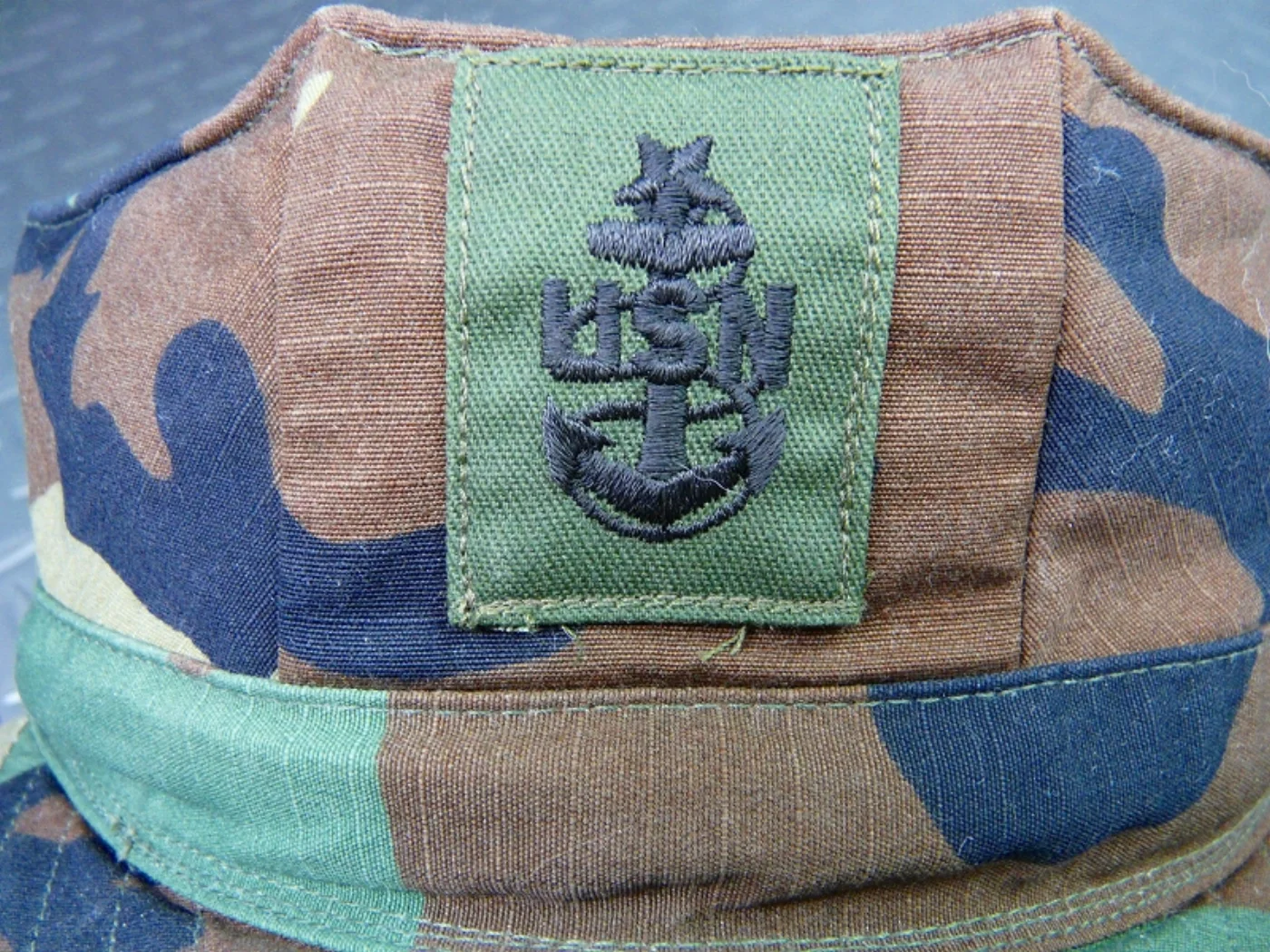 ミリタリーショップ 南国百貨店.COM|沖縄 NAVY 八角帽 旧ウッドランド 貴重なLサイズ [E-1208] - U 記録写真3