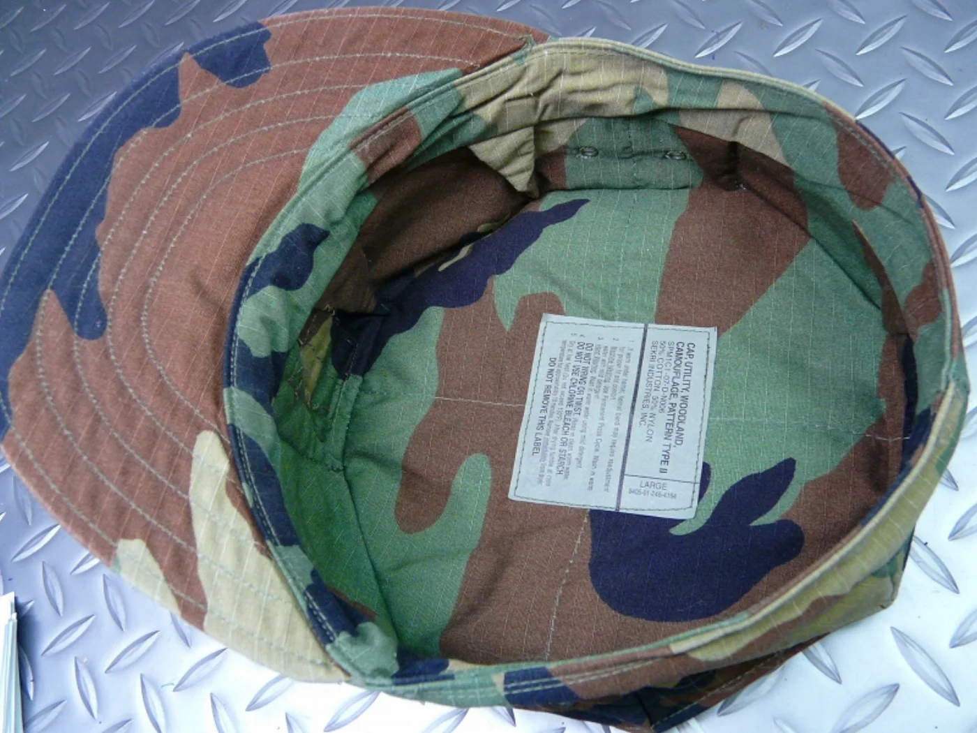 ミリタリーショップ 南国百貨店.COM|沖縄 NAVY 八角帽 旧ウッドランド 貴重なLサイズ [E-1208] - U 記録写真6