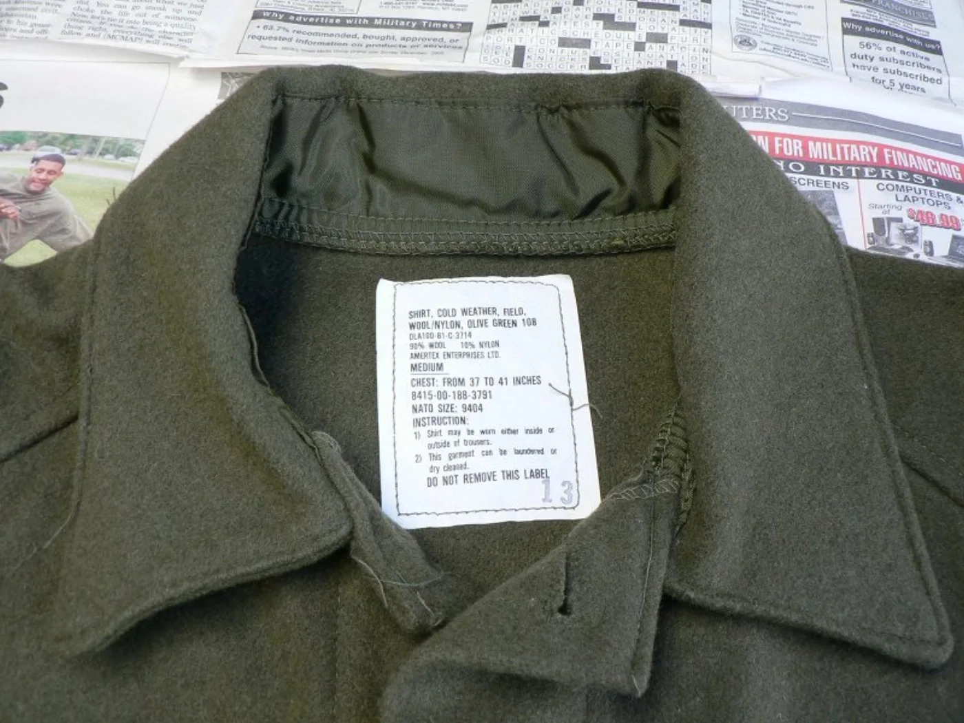 ミリタリーショップ 南国百貨店.COM|沖縄 SHIRT COLD WEATHER FIELD -M- 新品 [YAS- 記録写真7