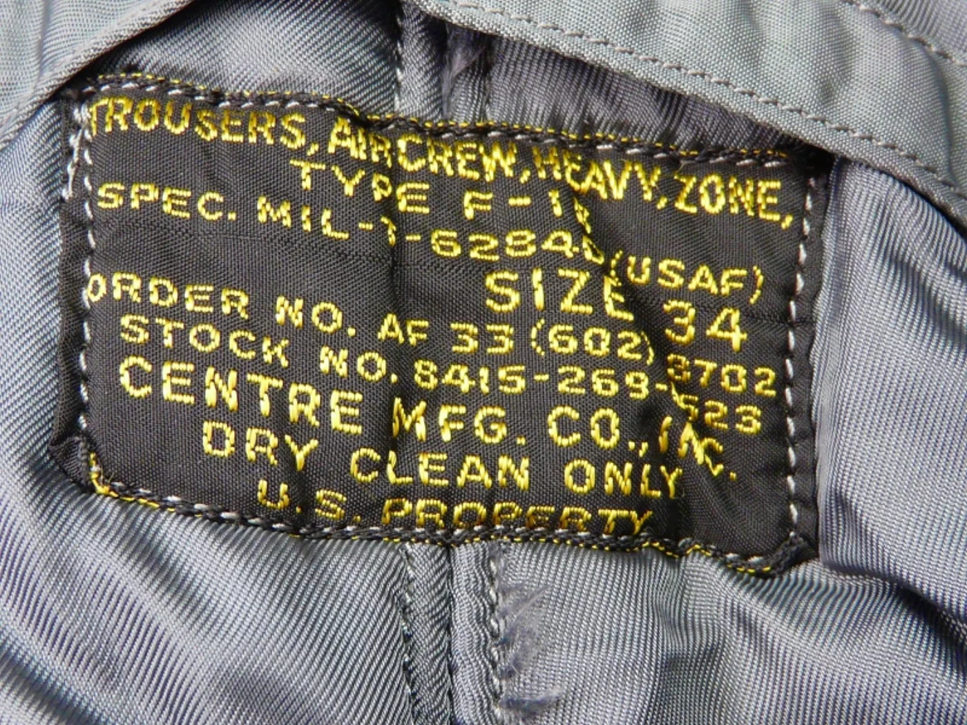 ミリタリーショップ 南国百貨店.COM|沖縄 TROUSERS FLYING HEAVY ZONE TYPE F-1B 記録写真5