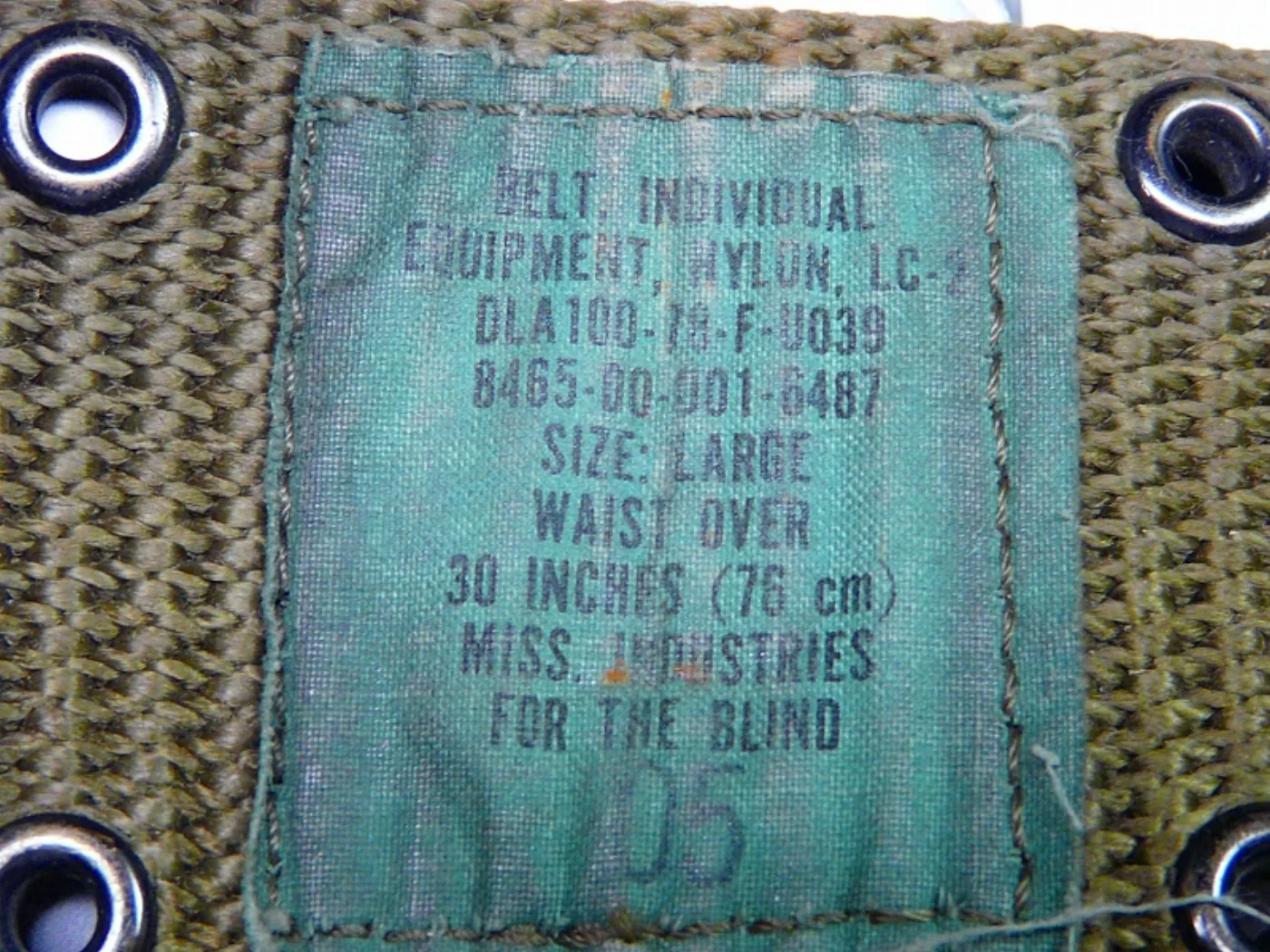 ミリタリーショップ 南国百貨店.COM|沖縄 古いピストルベルト DLA100-78 LARGE [Z E-1229] 記録写真3