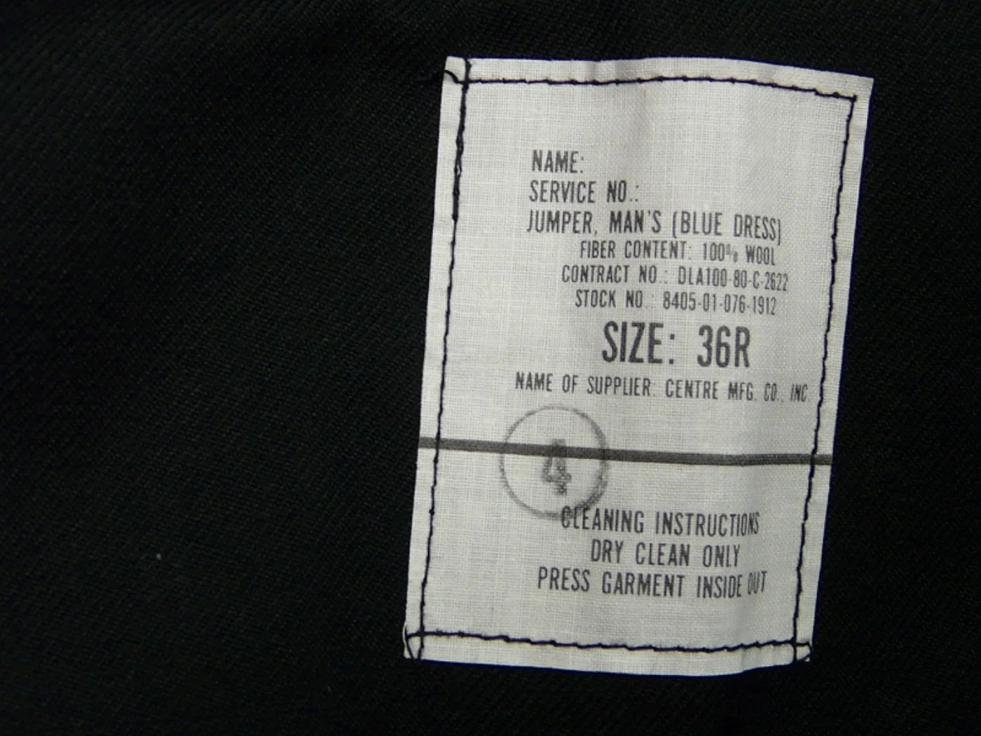 ミリタリーショップ 南国百貨店.COM|沖縄 セーラー BLUE DRESS SIZE:36R [Z H-369] - 記録写真6