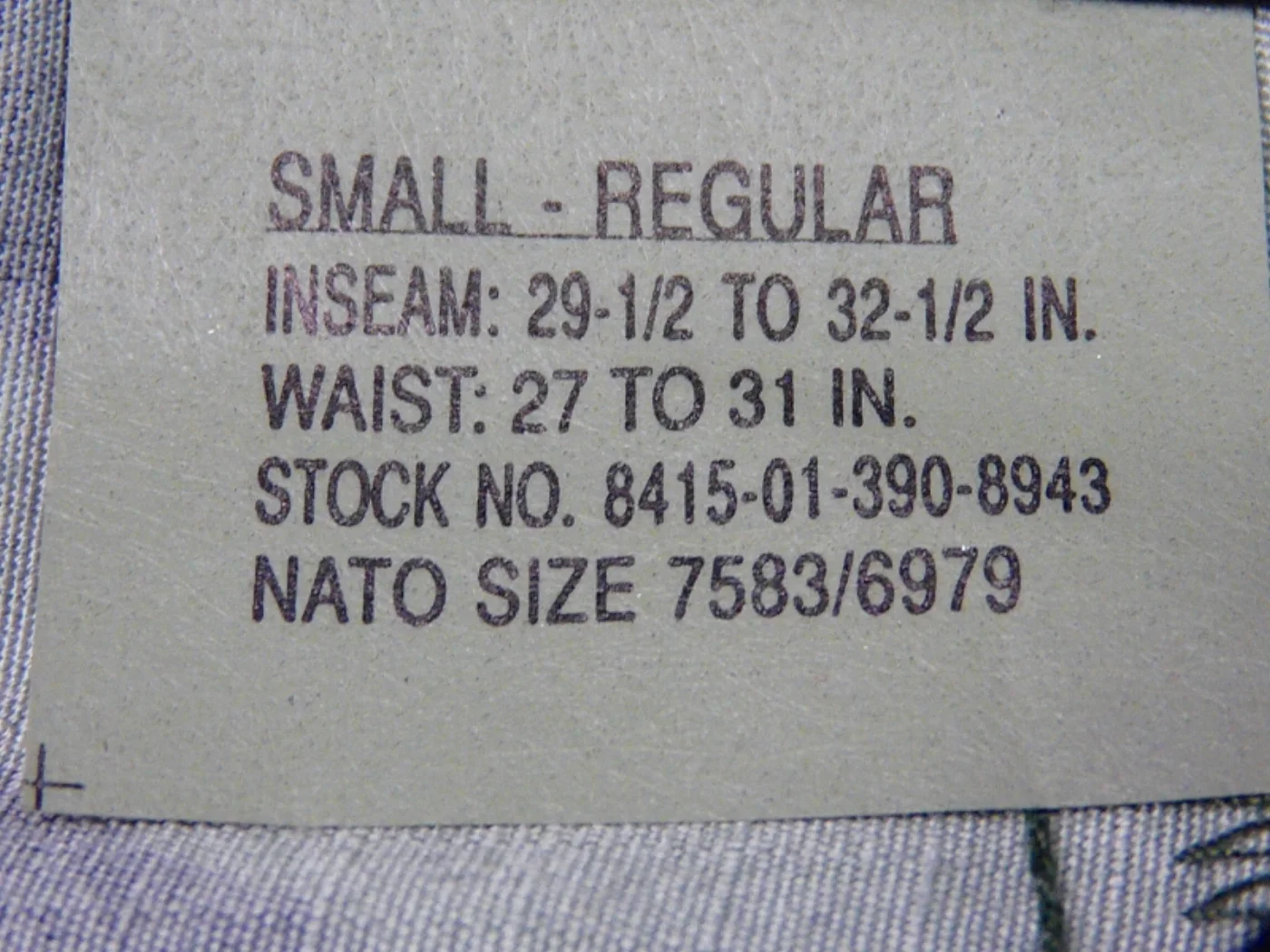 ミリタリーショップ 南国百貨店.COM|沖縄 BDU 迷彩服上下セット 新品 Sサイズ [Z-1368＋ジャケットSL付 記録写真7