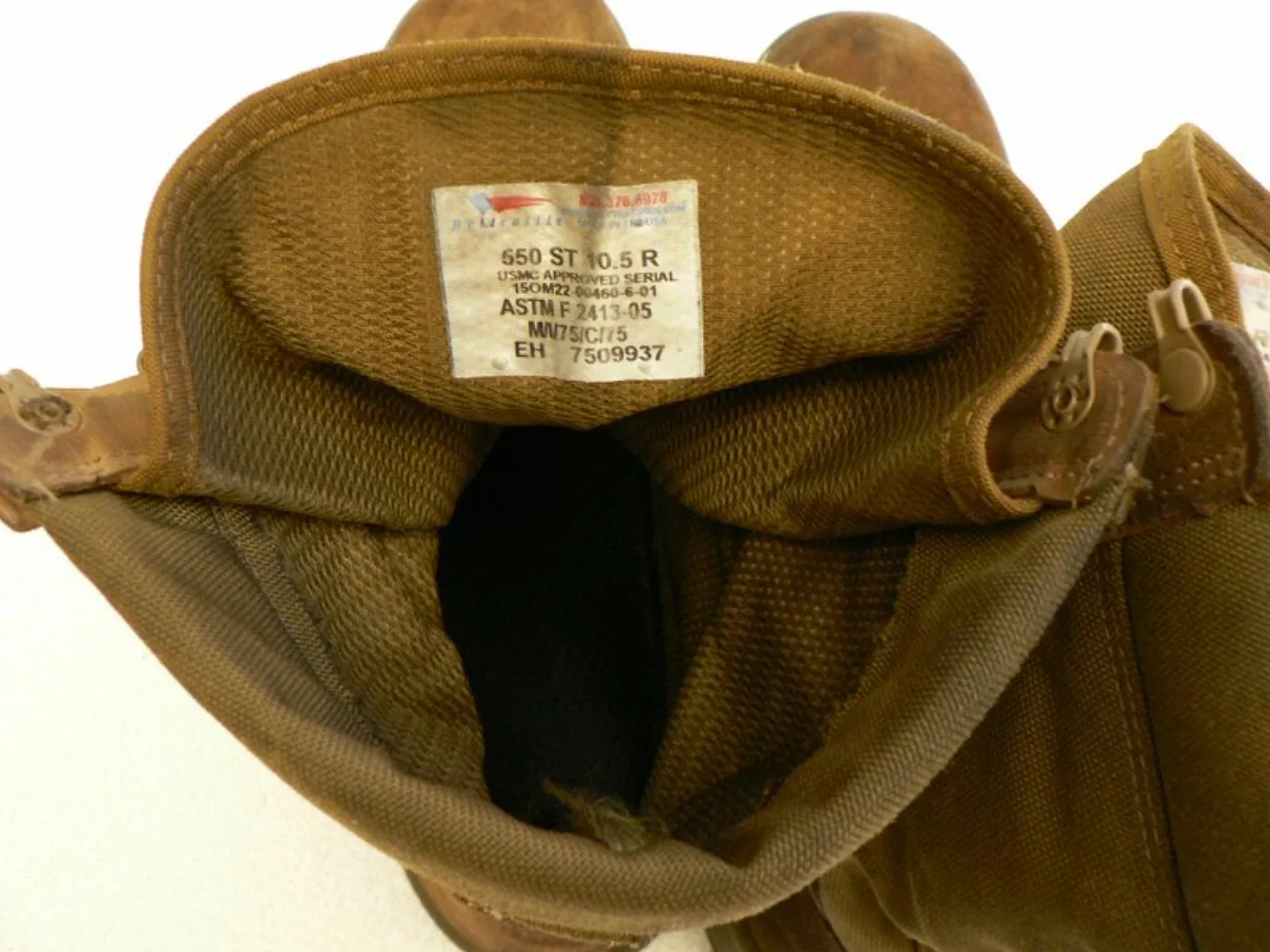 ミリタリーショップ 南国百貨店.COM|沖縄 【今日の特価品】USMC デザートブーツ 10.5R つま先に鉄板入り [ 記録写真6