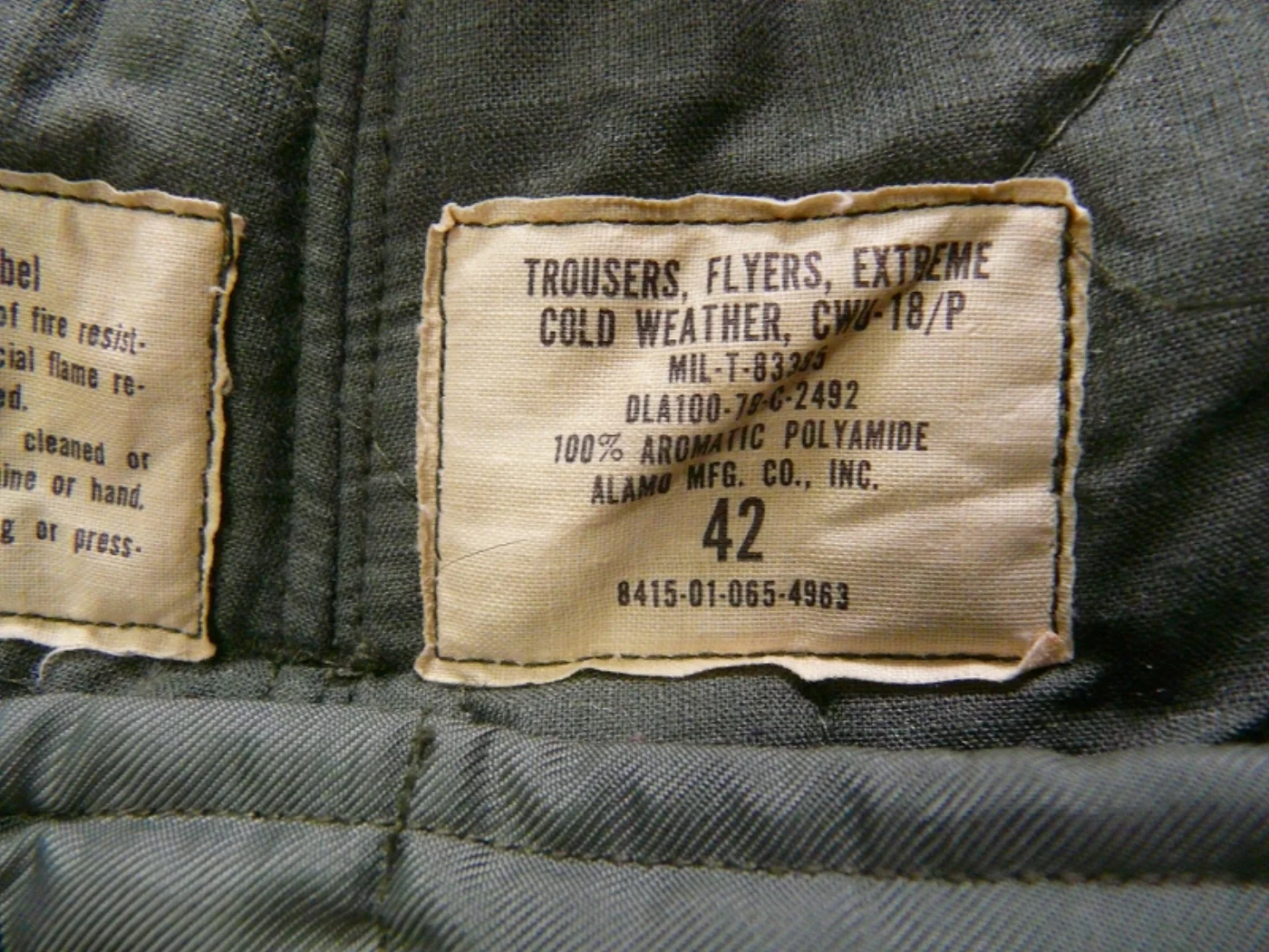 ミリタリーショップ 南国百貨店.COM|沖縄 CWU-18/P 極寒用パンツ TROUSERS FLYERS EXTRE 記録写真5